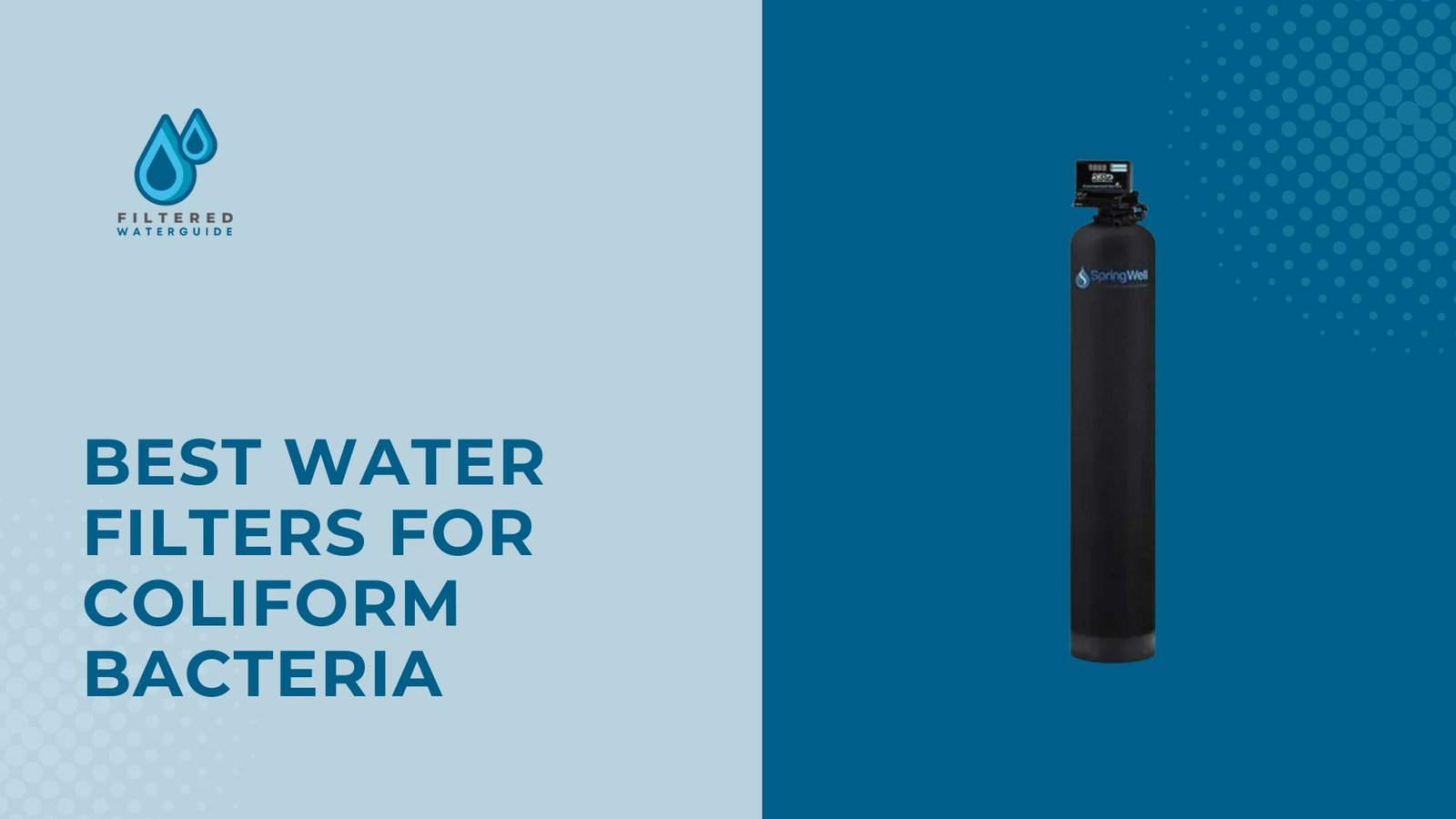 Best coliform water filters featuring sleek black cylindrical model with digital controls for purification.