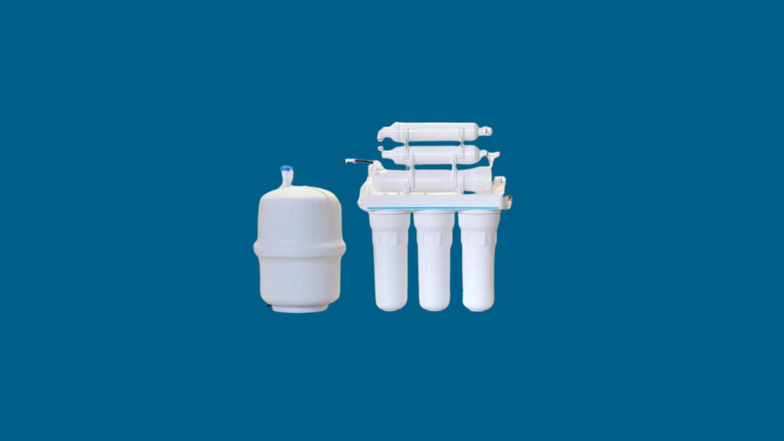 Best water softeners reverse osmosis system featuring multi-stage filers and a white cylindrical tank.