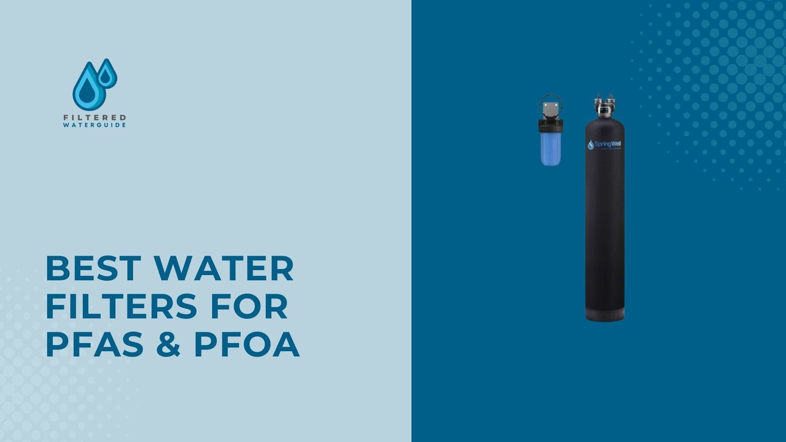 Best PFAS water filters featuring two filtration models with sleek designs for effective contaminant removal.
