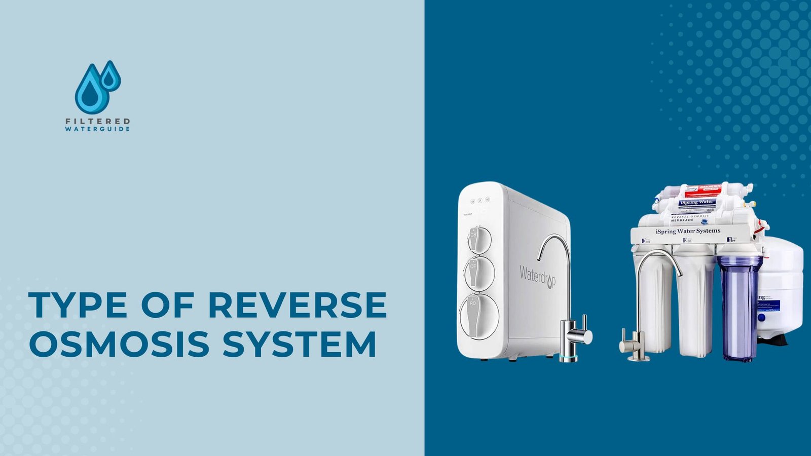 Reverse osmosis bacteria removal system detailed view with sleek filtration unit and connected components.