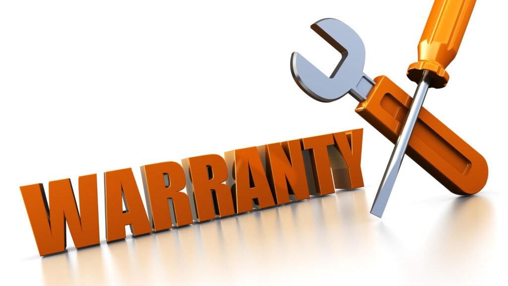 Apartment Water Softener Warranty 3D text with orange tools symbolizing repair and maintenance support.