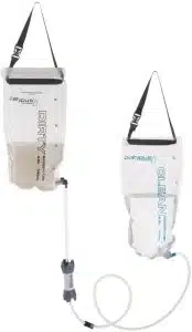 Best Gravity Water Filters: Platypus GravityWorks portable filtration system with collapsible DIRTY and CLEAN bags.