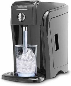 Best Hydrogen Water Machine Cosan USA Alkaline Ionizer dispensing water from sleek modern black design.