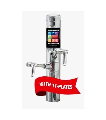 Best hydrogen water machine Tyent UCE 11 with 11-plate ionizer, dual spouts, and digital touchscreen.