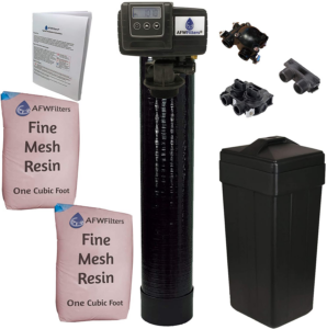 Iron Filter Afw Filters Iron Pro 2 water filtration system with resin bags, digital controls, and installation guide.