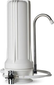 Ispring Water System CT10-W: Modern countertop water filter with sleek chrome faucet and easy installation.