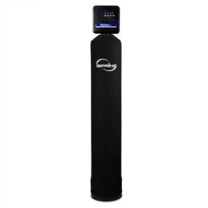 Ispring Water Systems Ispring Wf150k filtration unit with digital display, modern black cylinder design.