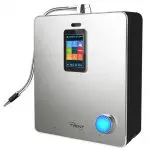 Kangen Water Machine Tyentace modern stainless steel ionizer with flexible hose and illuminated control features.