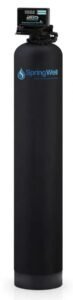 Springwell Water Filtration Systems WS1 sleek, whole-house filter with digital controls and black tank.