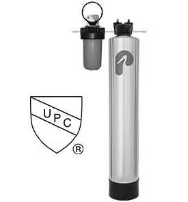 Sulfur Well Water Removal Pelican Whole House Water Filter showcasing metallic cylinder and compact filter housing.