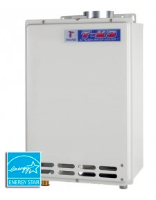 Takagi Tankless Water Heater TK3N offers energy-efficient, sleek design with rounded corners and vent details.