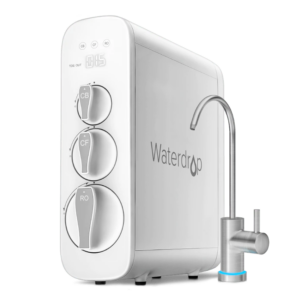 Waterdrop Filters G3p800 modern water filtration system featuring sleek design, compact size, and LED faucet.