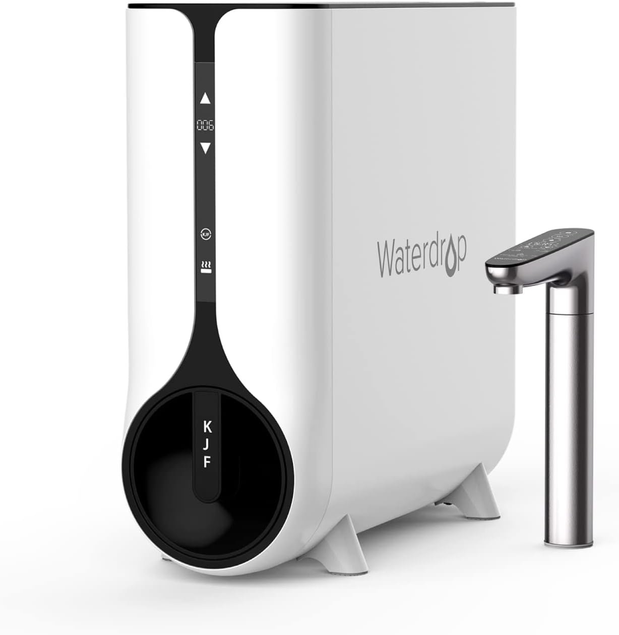 Waterdrop Filters K6 countertop water filtration system with sleek design and advanced digital features.