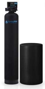 Well water softeners SpringWell system featuring sleek design, durable materials, and digital controls for efficiency.