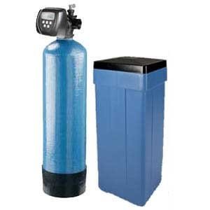 Brine tank water level Clack system showcasing dual-component design for efficient home water softening.