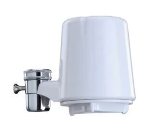 Faucet Water Filters Culligan FM 15A with sleek white design, chrome connector, and versatile functionality.