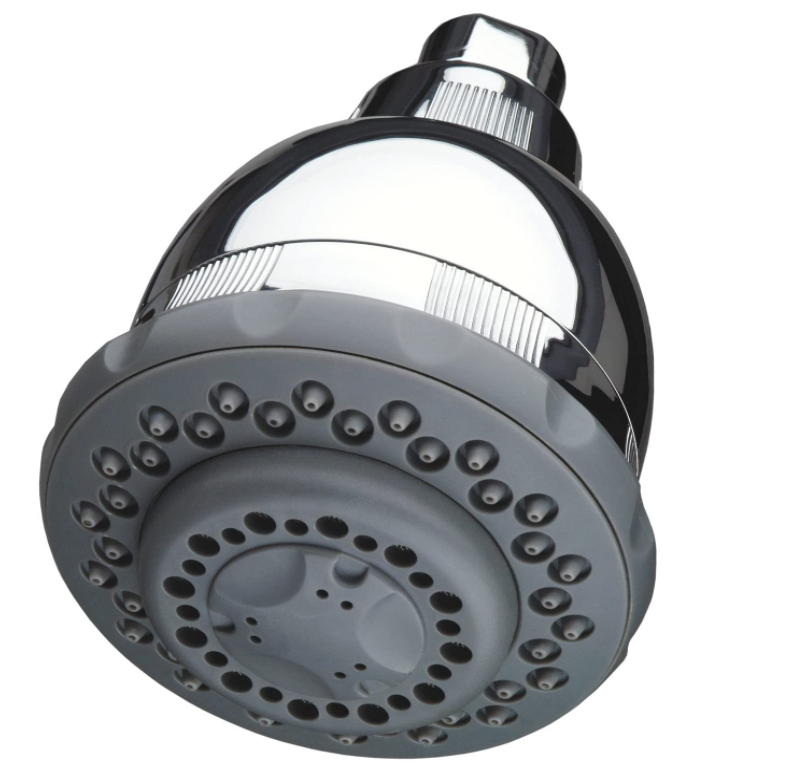 Shower Head Filters Culligan WSH chrome-finish showerhead with adjustable nozzles for customizable spray patterns.