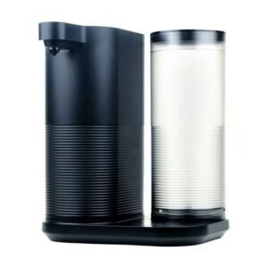 Water Filter Pitcher Aquasana Clean Water Machine featuring sleek, modern design with transparent water chamber.